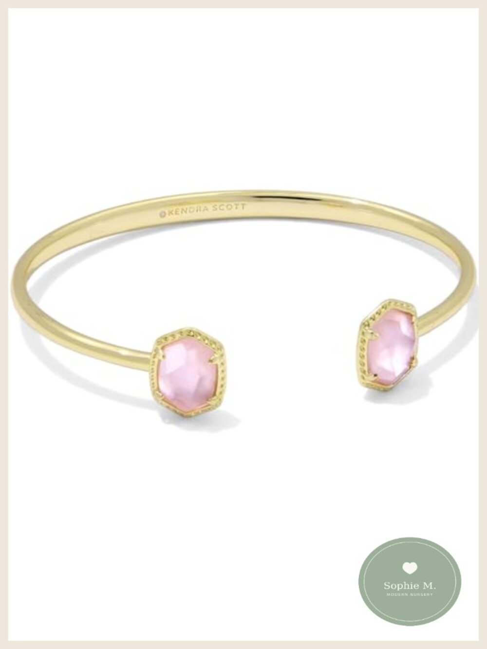 Kendra Scott Daphne Frame Cuff Bracelet Brass Adjustable Pinch Cuff